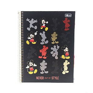Caderno Universitário Mickey Never Out Of Style 80 Folhas