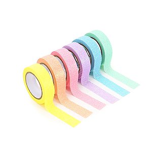 Washi Tape Pastel Trend com Brilho