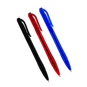 Kit Caneta Gel New Pen Clic Sensations Retrátil com 3 Cores