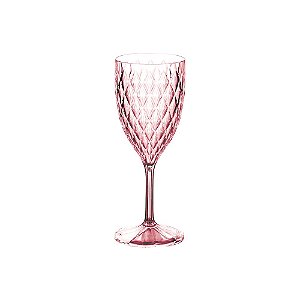 Taça de Vinho Glamour Rosa 330 ml