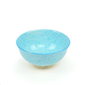 Bowl de Cerâmica Pequeno Mandalas Azul Claro