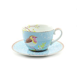 Xícara de Chá Early Bird Azul Floral Pip Studio