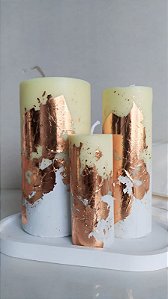 Trio Velas Base Cimento