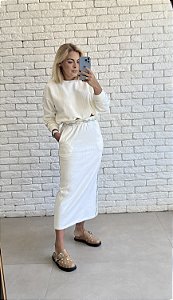 Conjunto de moletom com saia