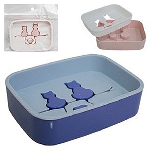 Saboneteira plástica Gatos