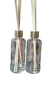 2 frascos de vidro para aromatizador com vareta 120ml
