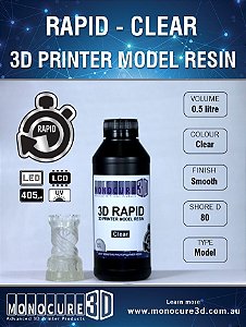 Monocure DLP - Clear - 500Ml - Resina para impressora 3D