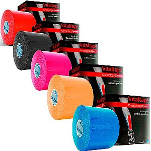 Bandagem Elástica Vital Tape Kinesiology Sports - Fisiovital