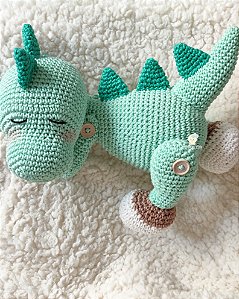 Dino Dorminhoco Amigurumi