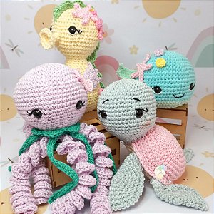 Kit Amigurumi Fundo do Mar