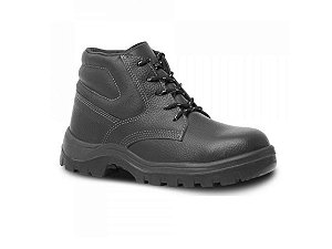 Bota de Segurança EPI Couro Com Biqueira de Aço Cadarço e CA