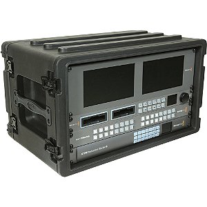 SKB 6U Roto Shallow Rack Case com trilhos de aço