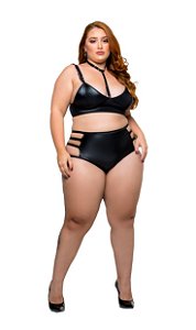 Conjunto Hot Pants Preto Plus Size (HotFlowers)