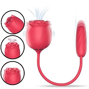 VIBRADOR MASSAGEADOR ROSA IMMORTAL FLOWER Estimulador de Ponto G e Clitóris S-HANDE IMPORTADO