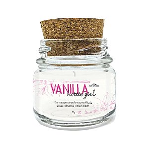 VELA PARA MASSAGEM AFRODISÍACA VANILLA 30G - HOTTIE GIRL - HOT FLOWERS