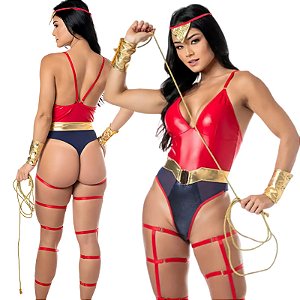 FANTASIA MULHER MARAVILHA - LINHA HEROINAS - HOT FLOWERS