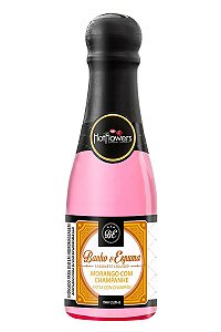 SABONETE LÍQUIDO BANHO & ESPUMA MORANGO COM CHAMPANHE 150ML - HOT FLOWERS