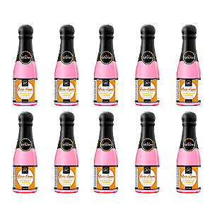 SABONETE LÍQUIDO BANHO & ESPUMA MORANGO COM CHAMPANHE 150ML - KIT COM 10 UN - HOT FLOWERS
