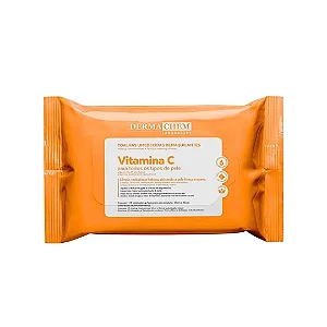 TOALHAS UMEDECIDAS DEMAQUILANTES VITAMINA C - DERMACHEM