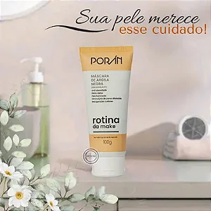 Máscara de Argila Negra Porán – Efeito Detox & Antioleosidade 100g
