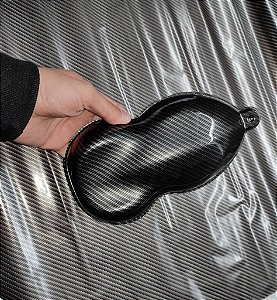 Pelicula Wtp - Fibra  de Carbono Kevlar preto e cinza - Tam 1m X 50cm