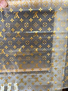 Pelicula Wtp Hidrográfica - Louis Vuitton Dourado- Tam 1m X 50cm
