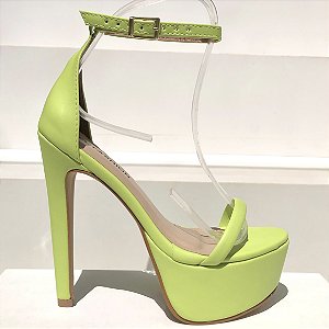 Sandália Salto 15 Meia Pata Verde Lima