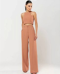 Conjunto Cropped e Calça Pantalona Rafa Alfaiataria Nobre Cores