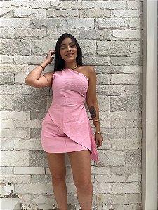 Conjunto short saia +blusa assimétrica Alice