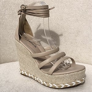 Plataforma Salto Alto Tiras Perfect Nude