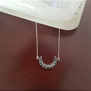 Colar de Prata Meia Lua