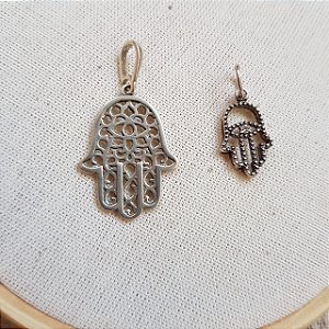 Pingente de Prata Mão de Fátima