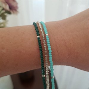 Pulseira de Prata com Cristal Suíço