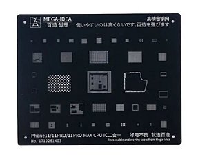 Stencil Reballing bga Black Stencil iphone 11 11 Pro 11 Pro Max CPU IC