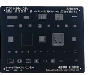 STENCIL REBALLING BGA BLACK STENCIL MEGA IDEA BLACK IPHONE 7 7 PLUS