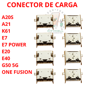 CONECTOR DE CARGA TIPO C A20s A21 A20S LG K41 K61 K41S K61S MOTO E7 E7 POWER E20 E30 E32 E40