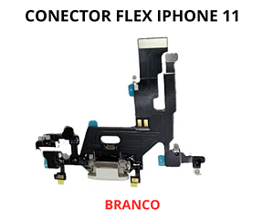 DOCK CONECTOR DE CARGA IPHONE 11 - branco