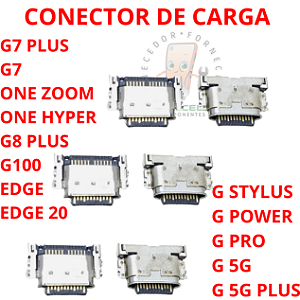 KIT C/ 10 PEÇAS CONECTOR DE CARGA MOTO G7 XT1962 / G7 PLUS XT1965 / MOTO G8 PLUS XT2019 CONECTOR K42