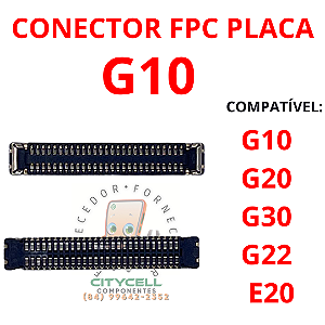 CONECTOR FPC PLACA MÃE DISPLAY MOTO G10 G20 G30 G22 E20 54 PINOS