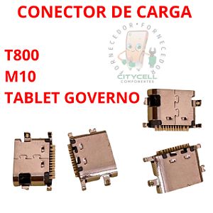 KIT 10 PEÇAS CONECTOR CARGA TABLET TIPO C T800 Tablet M10 Tb-x605f  Conector tablet do governo