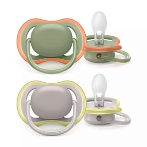 Chupeta Ultra Air Dupla Decorada 6-18 Meses Neutra Avent