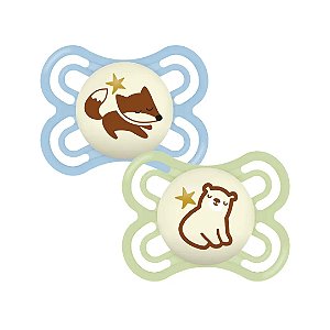 Chupeta Mam Perfect Night Dupla 0-6 meses Menino