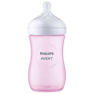 Mamadeira Pétala 3.0 Rosa Philips Avent 260ml Bico N°3
