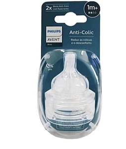 Bico De Mamadeira Classic N° 2 1m+ Fluxo Lento Philips Avent
