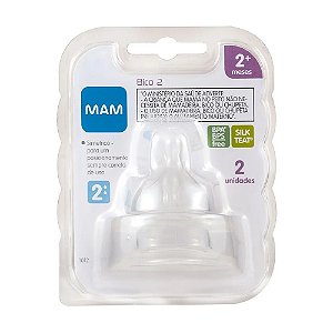 2un Bicos Mamadeira Nº 2 Mam 2+ meses Ortodôntico Fluxo Médio