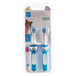 Kit Escova Dental Baby s Brush Azul Mam