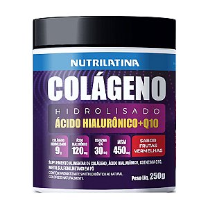 Colágeno Hidrolisado Sabor Frutas Vermelhas 250g Nutrilatina