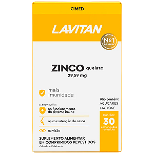 Lavitan Zinco Quelato 29,59mg  30 comprimidos