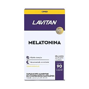 Lavitan Melatonina 90 comp mastigáveis Maracujá