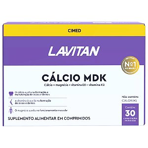 Lavitan Cálcio MDK 30 Comprimidos Revestidos